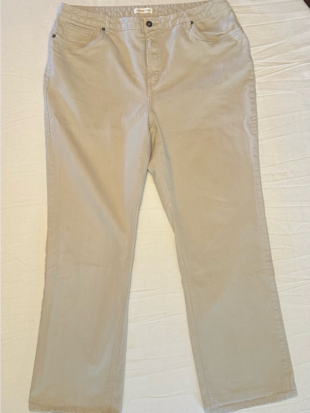 Coldwater Creek Beige Straight Leg Pants Size W18